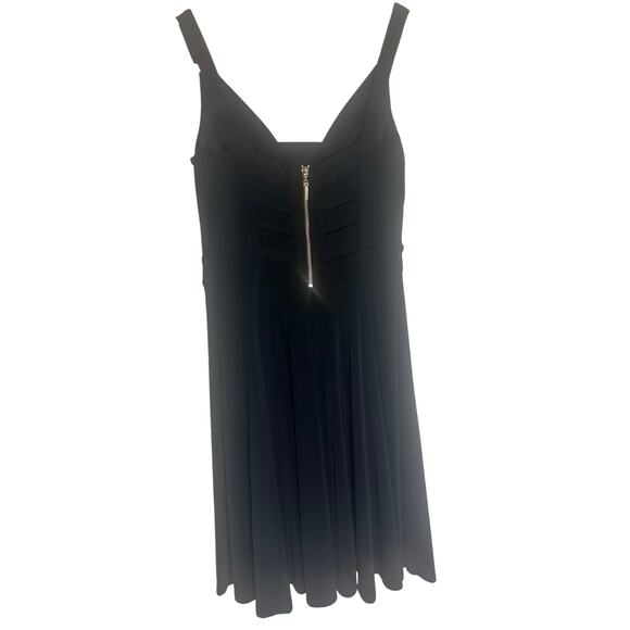 Joseph Ribkoff Black Sleeveless Fit & Flare Dress Women's 8 Elegant Zipper Back - Picture 10 of 10